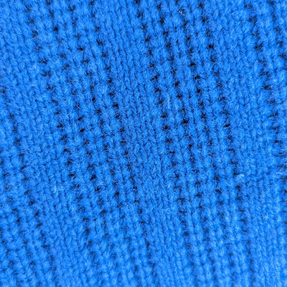 VTG Cobalt Blue Cotton Ramie Oversized Cardigan - Picture 11 of 11